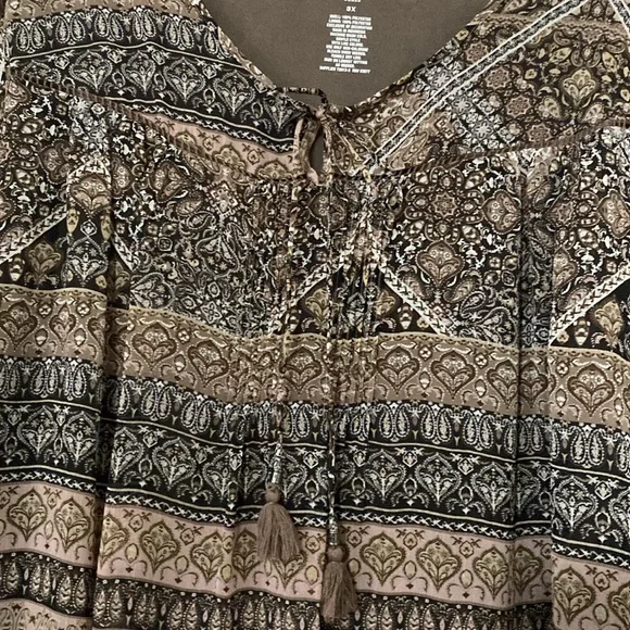 Women’s long sleeve Eve Tribal print Tunic Size 3X - Picture 3 of 7